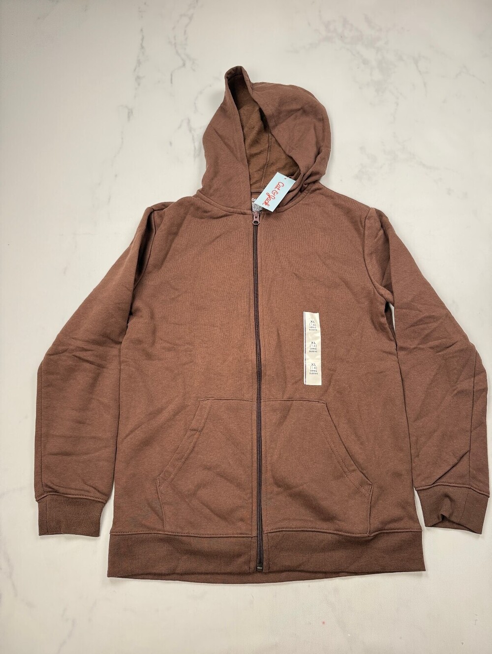 Cat & Jack Hoodie Brown Current Cozy Chill Vibe - Boys XL